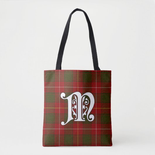 MacFie Clan Tartan Monogram Tote Bag (Voorkant)