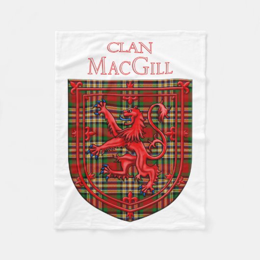 MacGill-tartan Schotse plaid Leeuw Klimmend Fleece Deken (Voorkant)