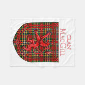 MacGill Tartan Scottish Play Lion Rampant Fleece Deken (Voorkant (Horizontaal))