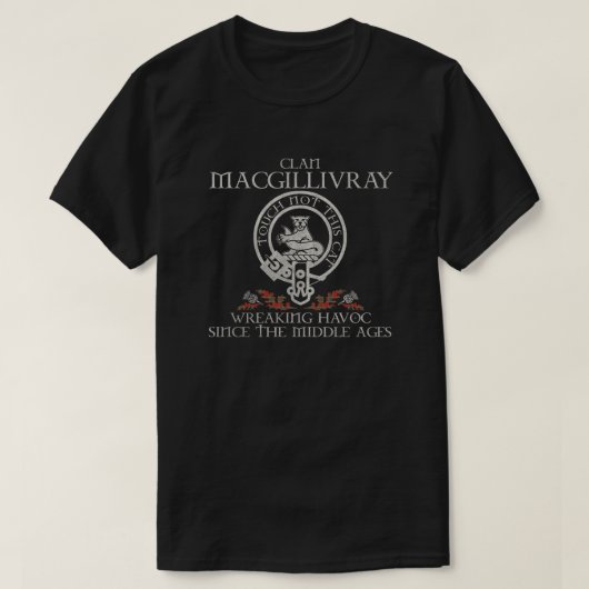 Macgillivray Clan crest Schotse achternaam tartan T-shirt (Design voorkant)