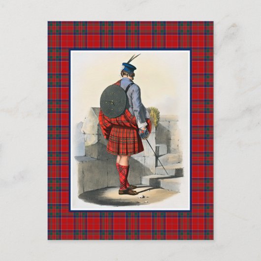 MacGillivray  Illustratie Tartan Lijst Briefkaart (Voorkant)
