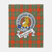 MacGregor Ancient Clan Badge Tartan Pset Fleece Deken (Voorkant)