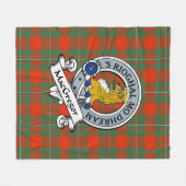 MacGregor Ancient Clan Badge Tartan Pset Fleece Deken (Voorkant (Horizontaal))