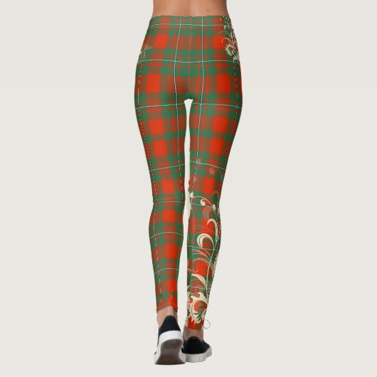 MacGregor Ancient Tartan Scotland Lion Map Art Leggings (Achterkant)