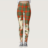 MacGregor Ancient Tartan Scotland Lion Map Art Leggings (Voorkant)