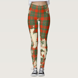 MacGregor Ancient Tartan Scotland Lion Map Art Leggings