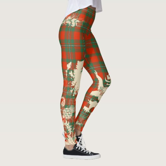 MacGregor Ancient Tartan Scotland Lion Map Art Leggings (Rechts)