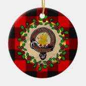 MacGregor Badge/Rob Roy Tartan Persoonlijke mas Keramisch Ornament (Voorkant)