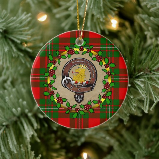 MacGregor Badge & Tartan Persoonlijke Kerstmis Keramisch Ornament (Boom)