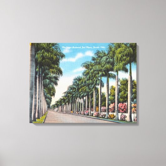 MacGregor Blvd Palms Fort Myers Florida Canvas Afdruk (Voorkant)