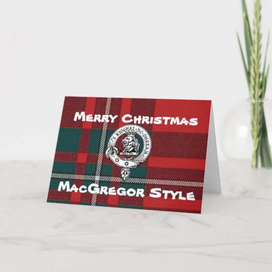 MacGregor Christmas Kaart Tartan (Voorkant)