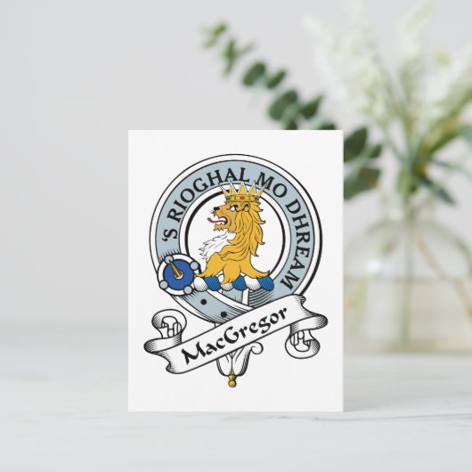 MacGregor Clan Badge Briefkaart (Staand voorkant)