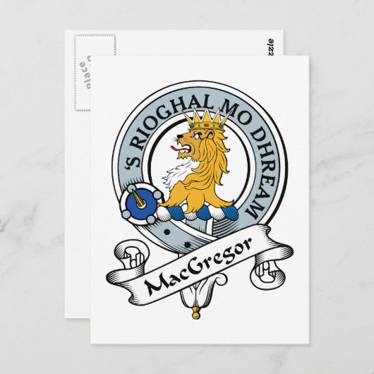 MacGregor Clan Badge Briefkaart (Voorkant / Achterkant)