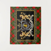 MacGregor Clan Badge & Motto w/Lions Wandkleed (Voorkant)