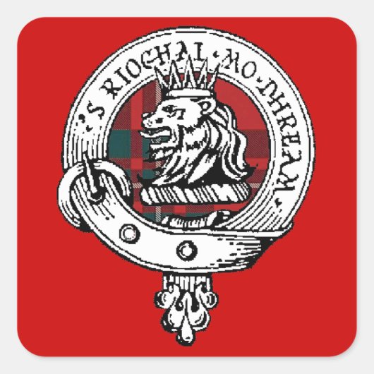 MacGregor Clan Badge Sticker ROOD (Voorkant)