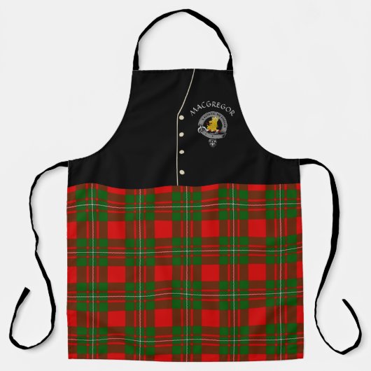 MacGregor Clan Badge & Tartan Kilt Schort (Voorkant)
