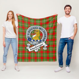 MacGregor Clan Badge Tartan Pset Fleece Deken