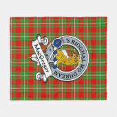 MacGregor Clan Badge Tartan Pset Fleece Deken (Voorkant (Horizontaal))