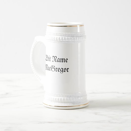 MacGregor Clan badge (te bewerken naam) Bierpul (Voorkant links)