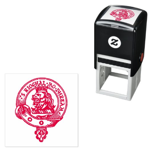 MacGregor Clan Crest Stamp (Kies Kleurinkt) Zelfinktende Stempel (In situ)