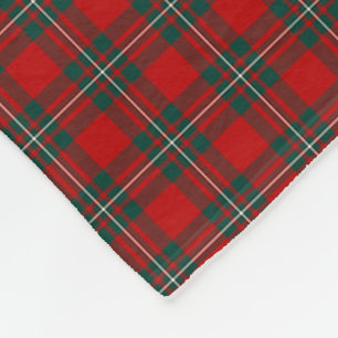 MacGregor Clan Red en Forest Green Tartan Fleece Deken