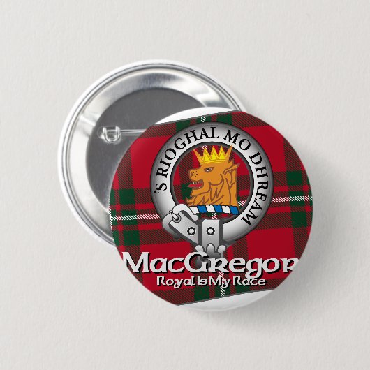 MacGregor Clan Ronde Button 5,7 Cm (Voorkant /achterkant)
