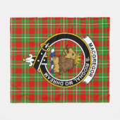 MacGregor Clan Tartan Schotse Plaid Fleece Deken (Voorkant (Horizontaal))