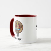 MacGregor Crest op Rob Roy Tartan Mok (Voorkant links)