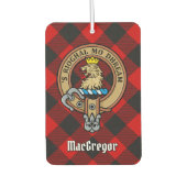 MacGregor Crest over Rob Roy Tartan Air Freshener Luchtverfrisser (Voorkant)