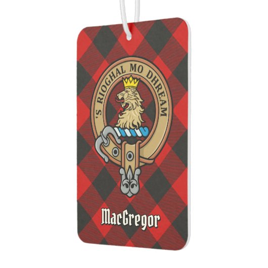 MacGregor Crest over Rob Roy Tartan Air Freshener Luchtverfrisser (Links)