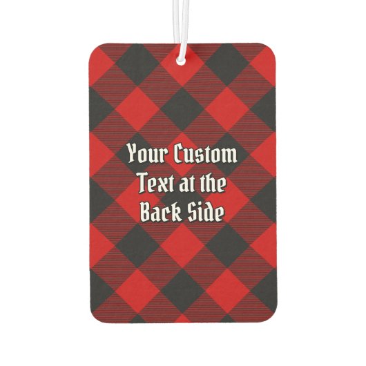 MacGregor Crest over Rob Roy Tartan Air Freshener Luchtverfrisser (Achterkant)