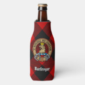 MacGregor Crest over Rob Roy Tartan Bottelaar Flesjeskoeler (Fles Voorkant)
