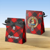 MacGregor Crest over Rob Roy Tartan Favor Box Bedankdoosjes