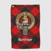 MacGregor Crest over Rob Roy Tartan Golfhanddoek (Voorkant)