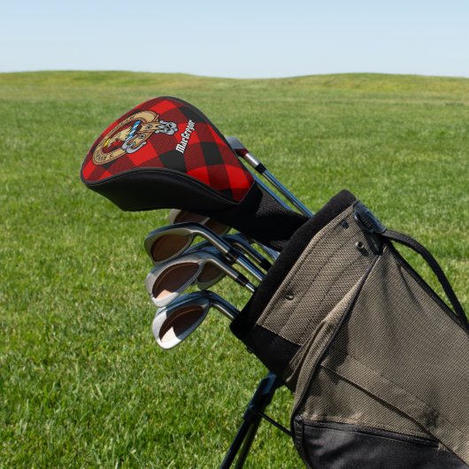 MacGregor Crest over Rob Roy Tartan Golfheadcover (Insitu)