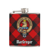 MacGregor Crest over Rob Roy Tartan Heupfles (Voorkant)