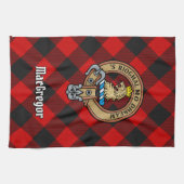 MacGregor Crest over Rob Roy Tartan Kitchen Towel Theedoek (Horizontaal)