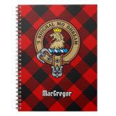 MacGregor Crest over Rob Roy Tartan Notitieboek (Voorkant)