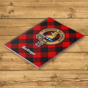 MacGregor Crest over Rob Roy Tartan Notitieboek