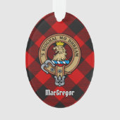 MacGregor Crest over Rob Roy Tartan Ornament (voorkant)
