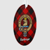 MacGregor Crest over Rob Roy Tartan Ornament (voorkant)
