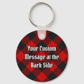 MacGregor Crest over Rob Roy Tartan Sleutelhanger (Achterkant)