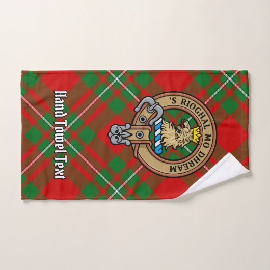 MacGregor Crest over Tartan Bad Handdoek (Handdoek)