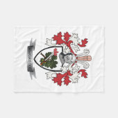 MacGregor Family Crest Coat of Arms Fleece Deken (Voorkant (Horizontaal))