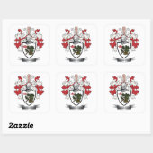 MacGregor Family Crest Coat of Arms Vierkante Sticker (Vel)