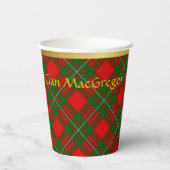 MacGregor Gepersonaliseerde Tartan Kerstmis Papieren Bekers (Achterkant)