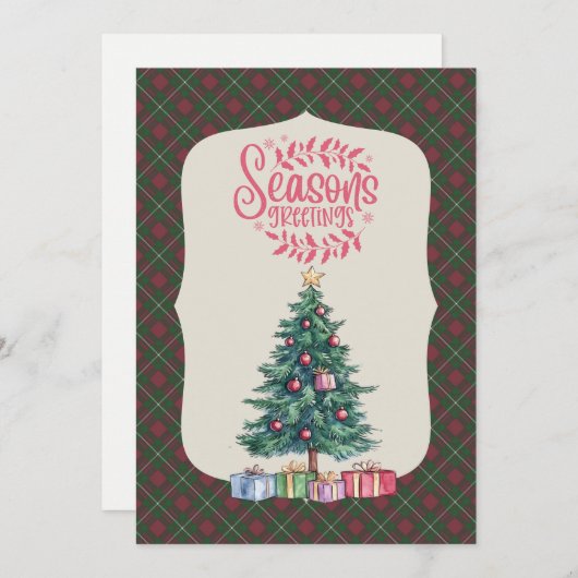 MacGregor Hunting Schotse Tartan Kerstmis Feestdagenkaart (Voorkant / Achterkant)