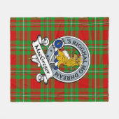 MacGregor Modern Clan Badge Tartan Pset Fleece Deken (Voorkant (Horizontaal))