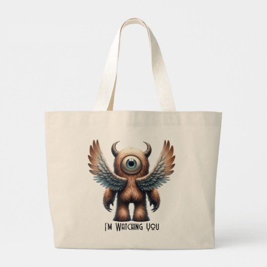 MacGregor - Monster met één oog - Aangepaste Canva Grote Tote Bag (Achterkant)
