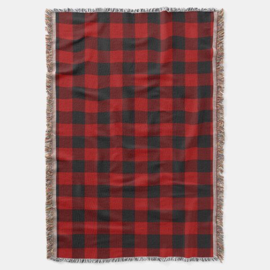 MacGregor | Rob Roy | Buffalo Pset Red Tartan Deken (Voorkant Verticaal)